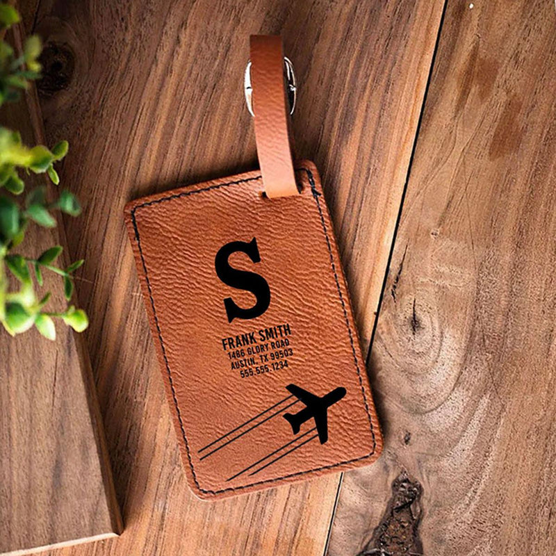 Personalized Vegan Leather Luggage Tags