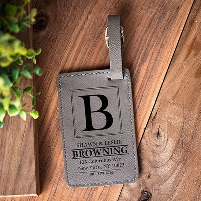 Personalized Vegan Leather Luggage Tags