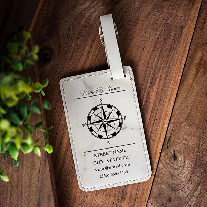 Personalized Vegan Leather Luggage Tags