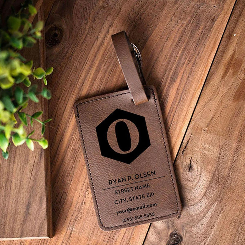 Personalized Vegan Leather Luggage Tags