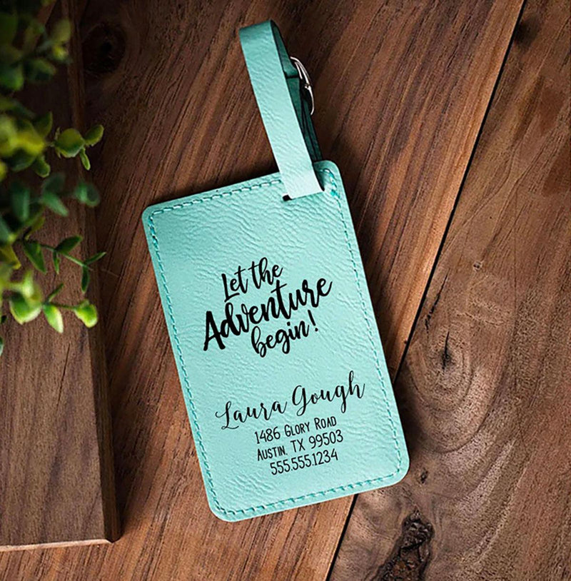 Personalized Vegan Leather Luggage Tags