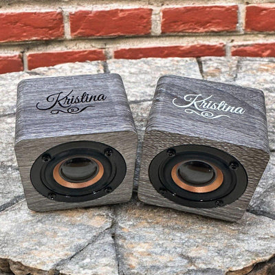 Personalized Gray Bluetooth Speaker - - Lazerworx