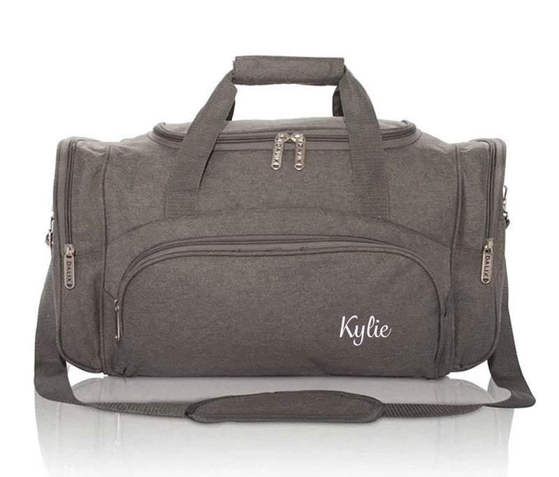 Personalized Gray Duffel Bag -  - Completeful