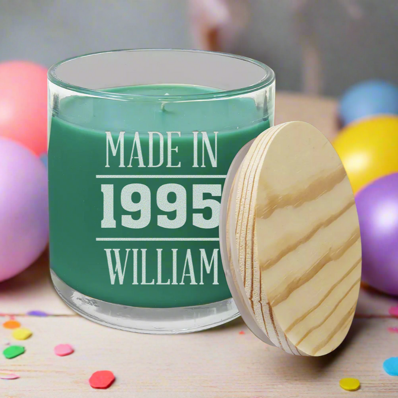 Personalized Birthday Scented Candles - - Lazerworx