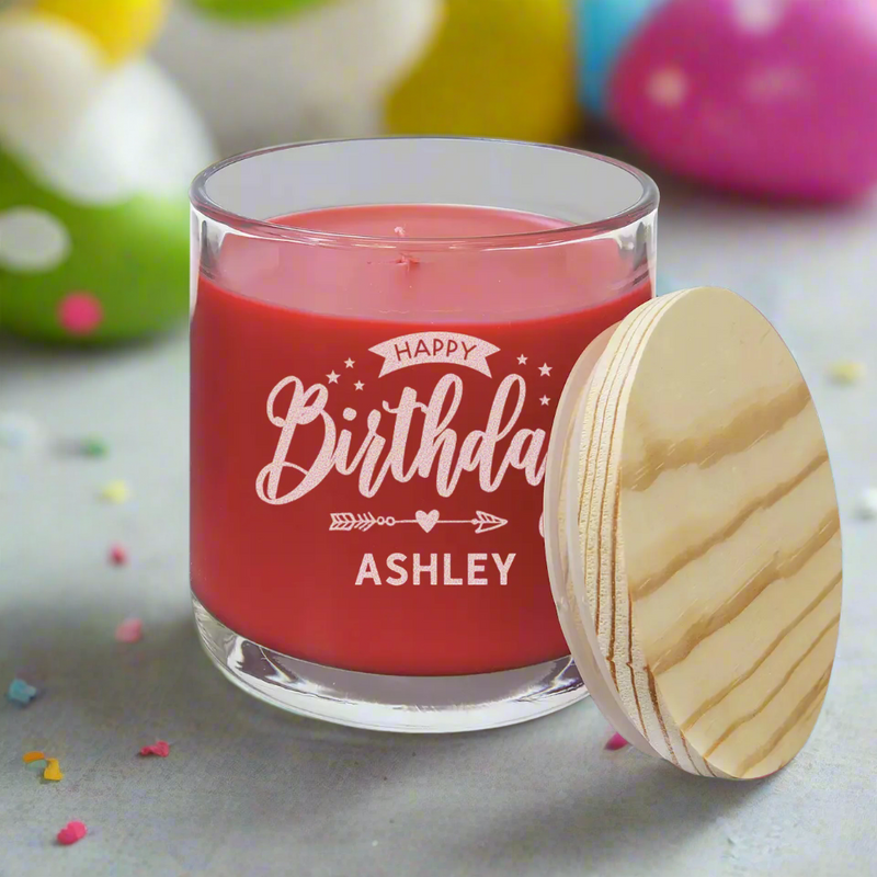 Personalized Birthday Scented Candles - - Lazerworx