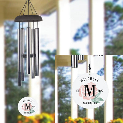 Personalized Monogram Wind Chimes - - Gifts For You Now