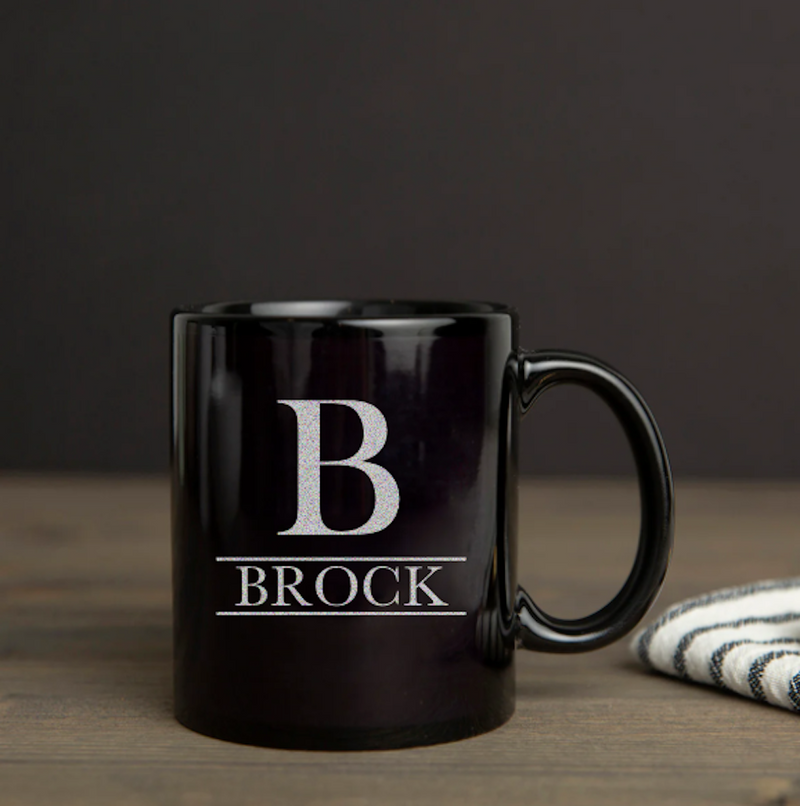 Personalized Black Coffee Mug 11 oz