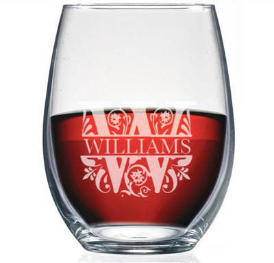 Personalized Stemless Wine Glass