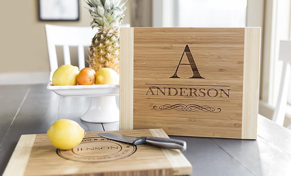 Custom Pineapples Bamboo Cutting Board (Personalized)