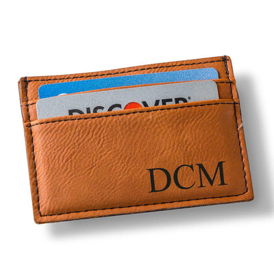 Men's Monogrammed Money Clip Wallet - Rawhide - JDS