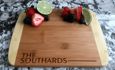 Personalized 8.5x11 Two Tone Cutting Board (Rounded Edge)