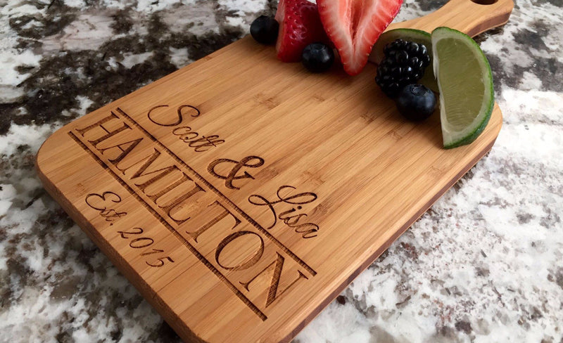 Personalized Handled Bamboo Serving Boards! 8 Amazing Designs! - Qualtry