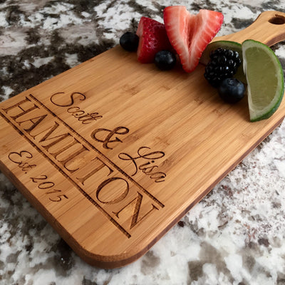 Re/Max Prestige Personalized Handled Bamboo Serving Boards - Free Shipping